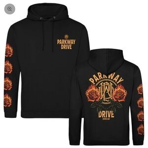 Rose & Flame | Hoodie - L Parkway Drive